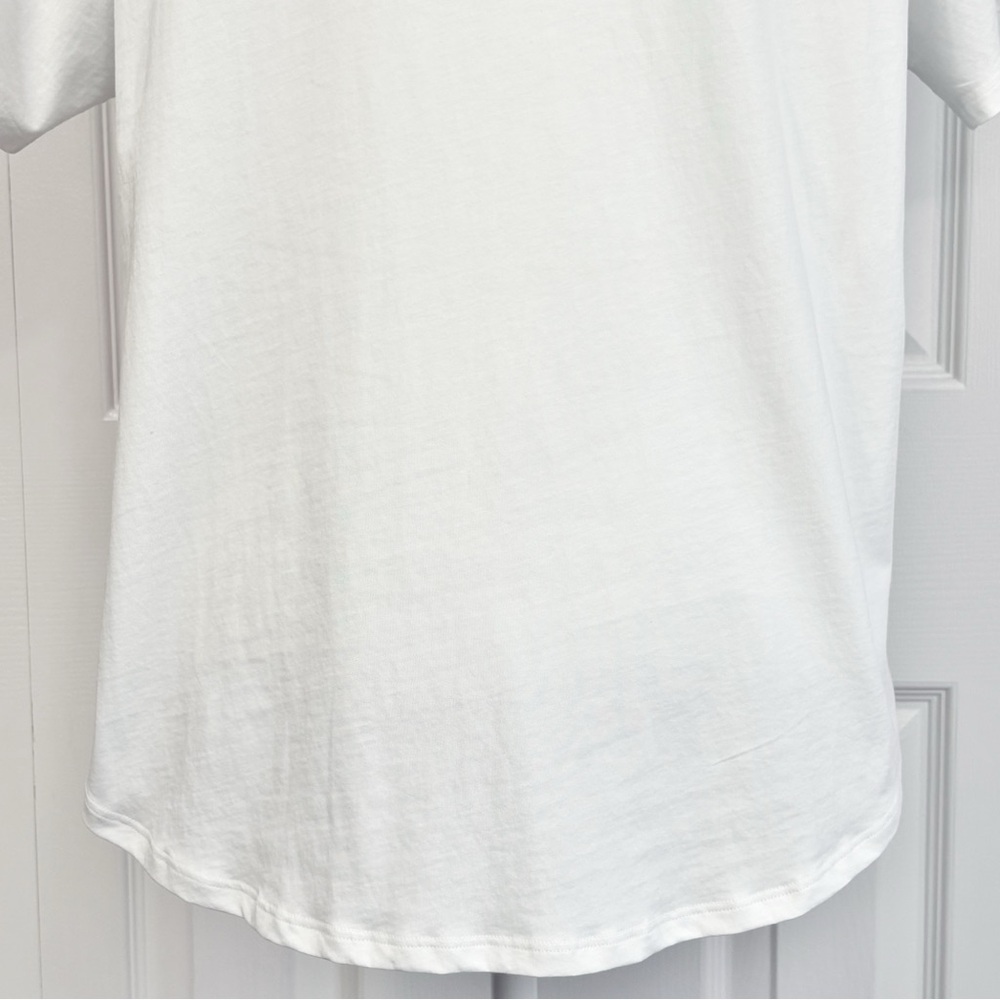 Chico's White Colorful Floral Sequin Beaded Mixed Media Top Large - Picture 16 of 16